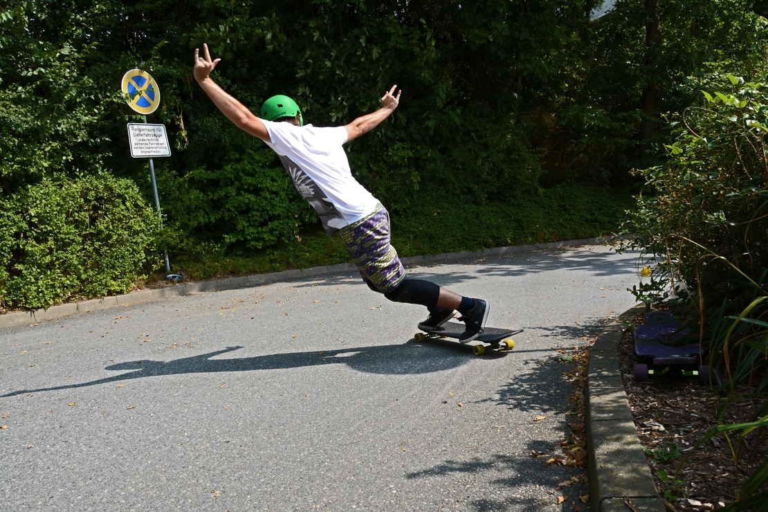 Am Berg macht das Board eine gute Figur