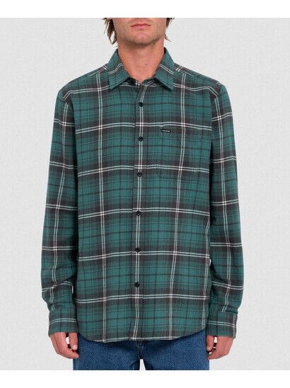 Volcom Hemd Caden Plaid sea green