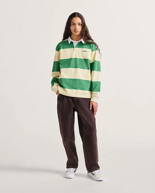 Vans Longsleeve&#x20;Ward&#x20;Stripe&#x20;Rugby&#x20;Knit&#x20;Polo&#x20;fairway