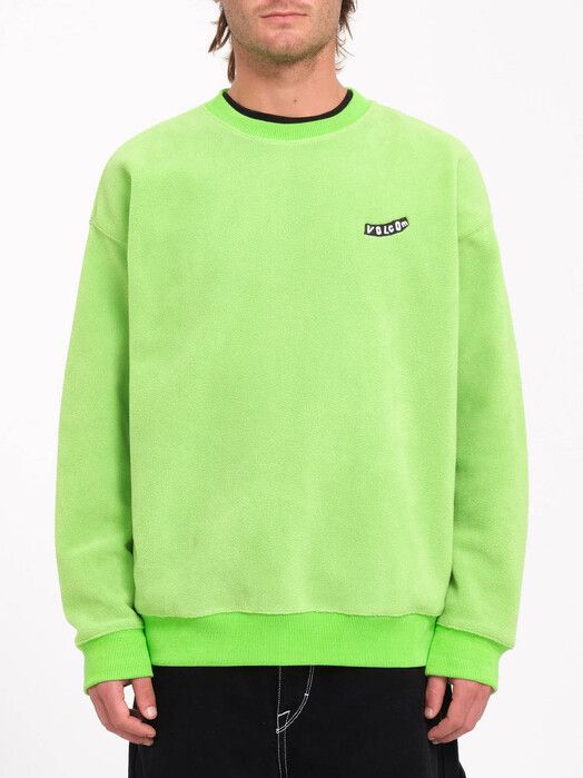 Volcom Sweater&#x20;Too&#x20;Kool&#x20;Crew&#x20;electric&#x20;green