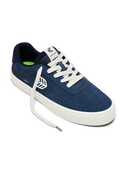 Cariuma Skateschuh Luan Pro shadow blue suede ivory logo