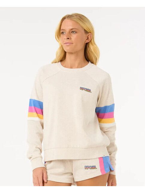 Rip Curl Sweater Las Dalias Raglan Crew oatmeal marle