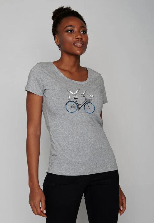 GreenBomb T-Shirt&#x20;Bike&#x20;Seagulls&#x20;heather&#x20;grey