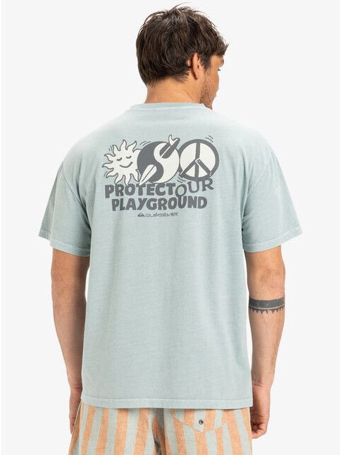 Quiksilver T-Shirt Wake Up World chinois green
