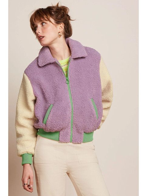 King Louie Jacke Fay Jacket Teddy sheer lilac