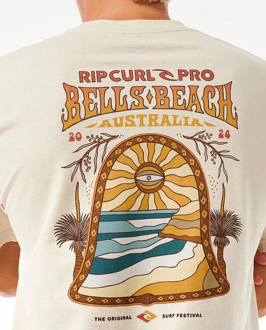 Rip Curl T-Shirt&#x20;Pro&#x20;Bells&#x20;Beach&#x20;2024&#x20;vintage&#x20;white