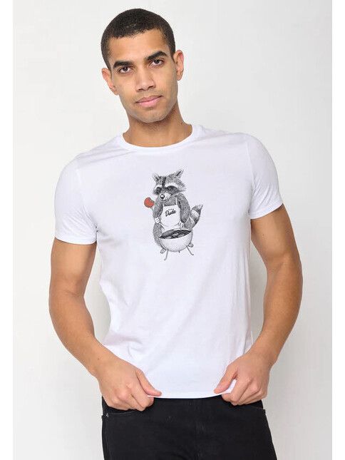 GreenBomb T-Shirt Animal BBQ white