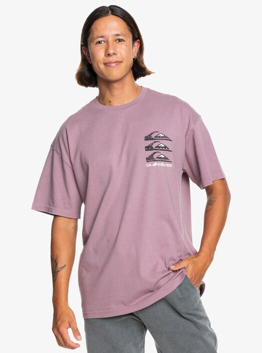 Quiksilver T-Shirt&#x20;Vertical&#x20;Logos&#x20;purple