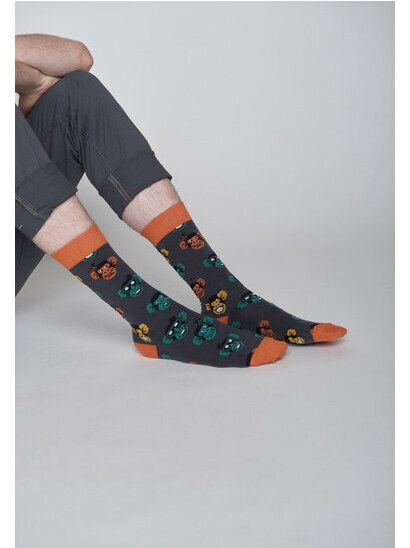 GreenBomb Socken Animal Chimps dark grey