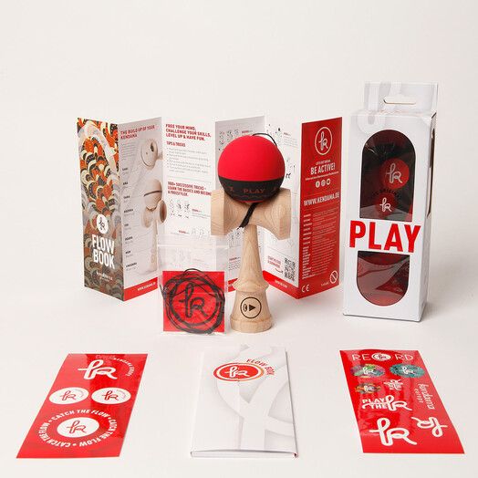 Kendama Geschicklichkeitsspiel&#x20;Play&#x20;X&#x20;Grip&#x20;dark&#x20;heat