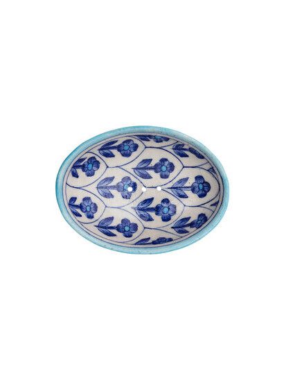 Tranquillo Seifenschale POR 557 Blue Pottery white/blue