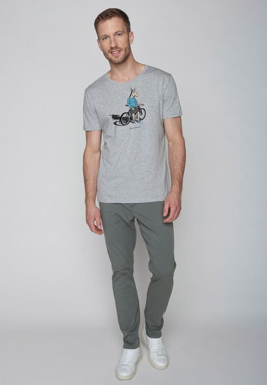 GreenBomb T-Shirt&#x20;Animal&#x20;Donkey&#x20;Bike&#x20;heather&#x20;grey