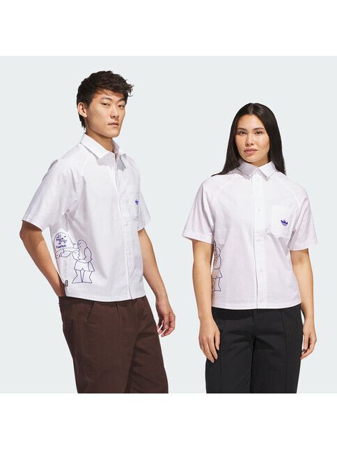 Adidas Hemd Shmoofoil Fighter Button-Up white