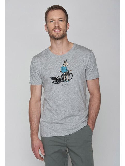 GreenBomb T-Shirt Animal Donkey Bike heather grey
