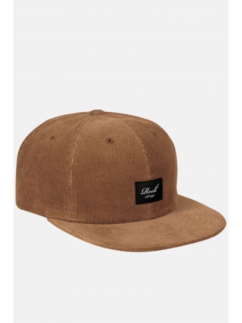 Reell Cap Flat 6-Panel Cap copper brown cord