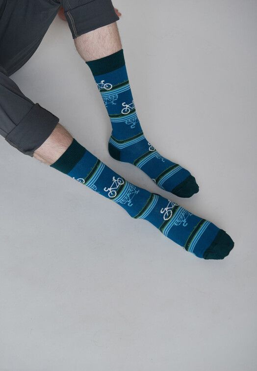 GreenBomb Socken&#x20;Bike&#x20;River&#x20;Socks&#x20;blue&#x2F;green