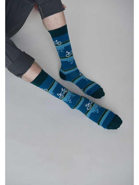 GreenBomb Socken Bike River Socks blue/green