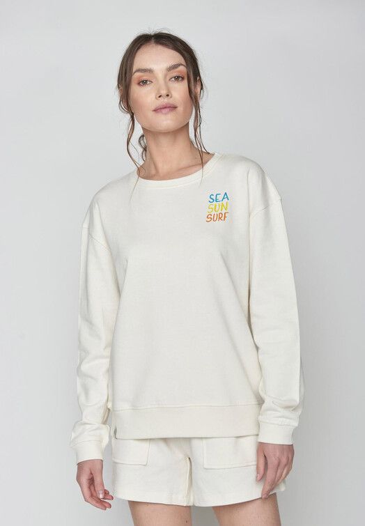 GreenBomb Sweater&#x20;Lifestyle&#x20;Sea&#x20;Sun&#x20;Surf&#x20;creme&#x20;white