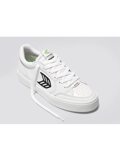 Cariuma Skateschuh Valleley white leather black Logo