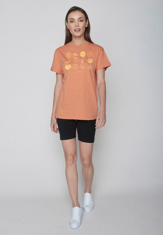 GreenBomb T-Shirt&#x20;Bike&#x20;Citrus&#x20;peach