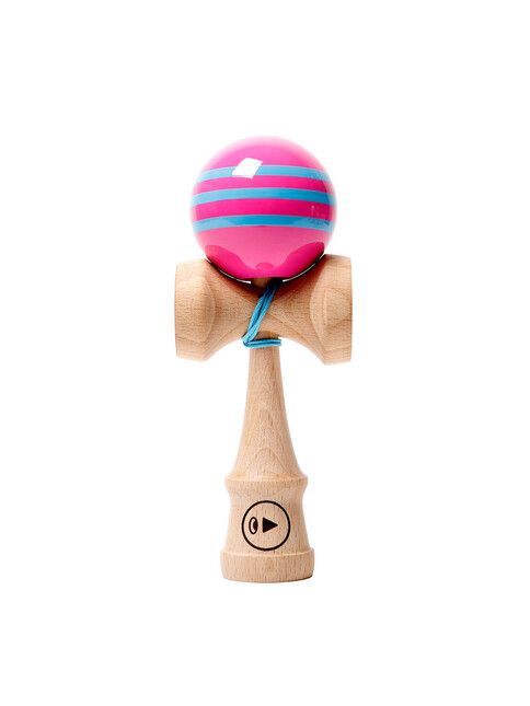 Kendama Geschicklichkeitsspiel Play Pro II Triple Stripes pink lag