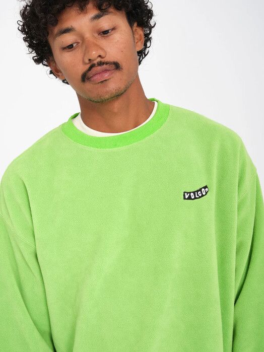 Volcom Sweater&#x20;Too&#x20;Kool&#x20;Crew&#x20;electric&#x20;green