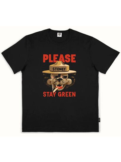 The Dudes T-Shirt Stay Green caviar