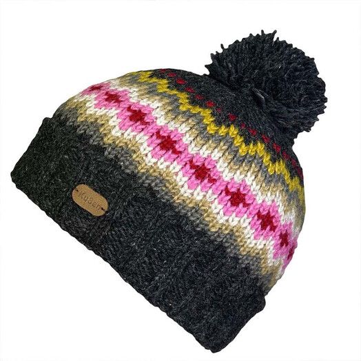 Kusan M&#x00FC;tze&#x20;Bobble&#x20;Hat&#x20;w&#x2F;Turn&#x20;Up&#x20;charcoal