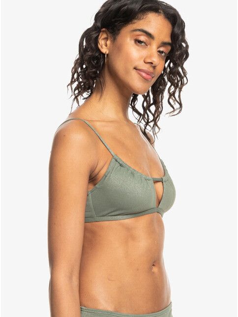 Roxy Bikini Top Shiny Wave Bralette agave green