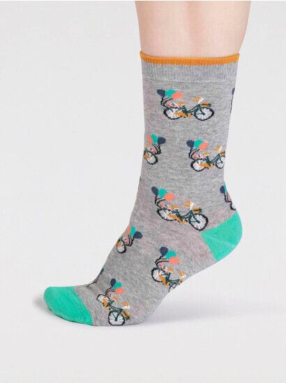 Thought Socken Akia GOTS Organic Cotton Bike Socks grey
