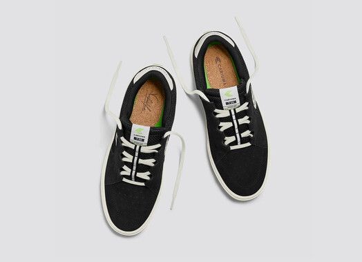 Cariuma Skateschuh&#x20;T20&#x20;Pro&#x20;black&#x20;suede&#x20;mesh&#x20;ivory&#x20;logo