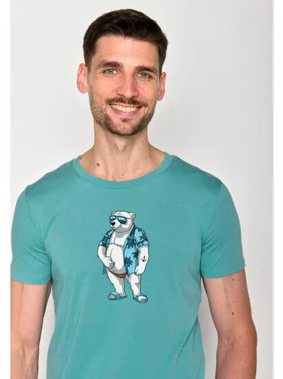 GreenBomb T-Shirt Animal Beach Bear marine blue