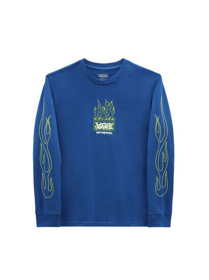 Vans Longsleeve Neon Flames Kids LS true blue