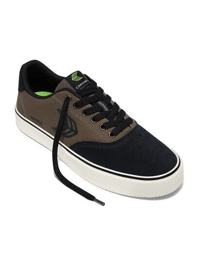 Cariuma Skateschuh Naioca Pro black suede dark khaki canvas