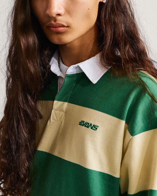 Vans Longsleeve&#x20;Ward&#x20;Stripe&#x20;Rugby&#x20;Knit&#x20;Polo&#x20;fairway