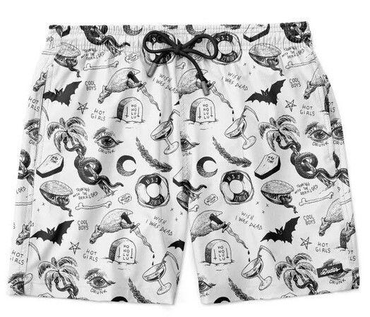 The Dudes Boardshort&#x20;Occult&#x20;Swim&#x20;Short&#x20;off&#x20;white