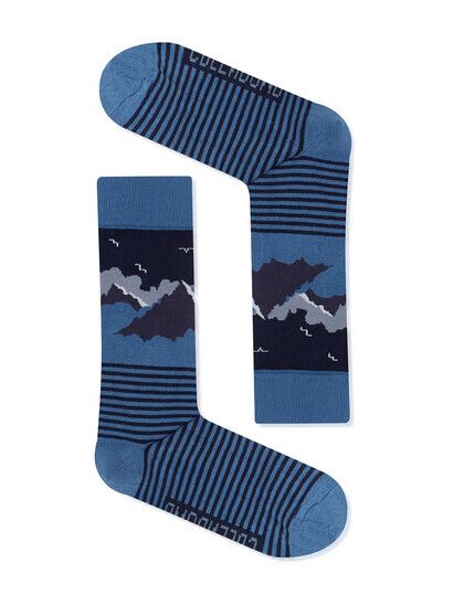 GreenBomb Socken Nature Mountain Night blue