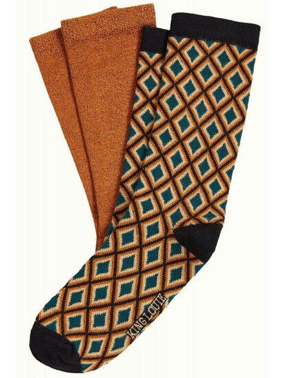 King Louie Socken Socks 2-Pack Combo Brash Maple Orange