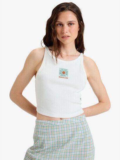 Quiksilver Women Top Penida Crop Tank snow white