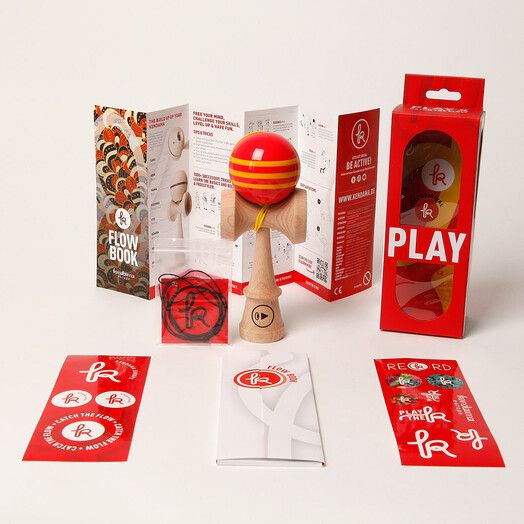 Kendama Geschicklichkeitsspiel&#x20;Play&#x20;X&#x20;red&#x20;dragon