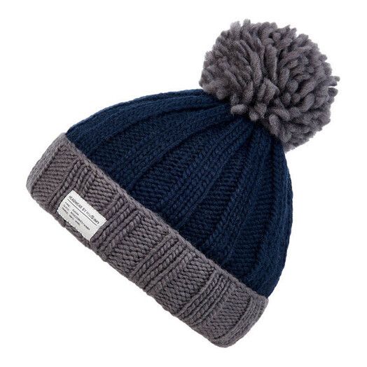 Kusan M&#x00FC;tze&#x20;Mos&#x20;Yarn&#x20;Bobble&#x20;Hat&#x2F;&#x20;Turn&#x20;Up