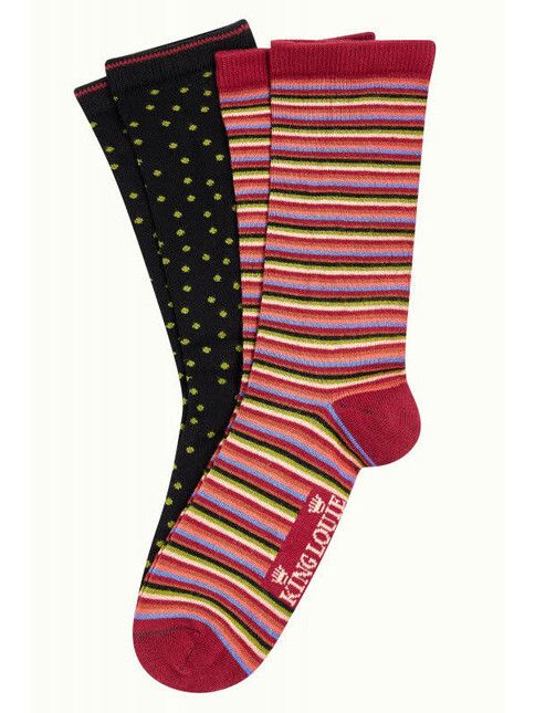 King Louie Socken Socks 2-Pack Brunelli true red