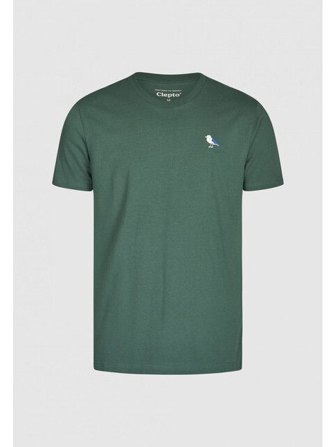 Cleptomanicx T-Shirt Embro Gull evergreen