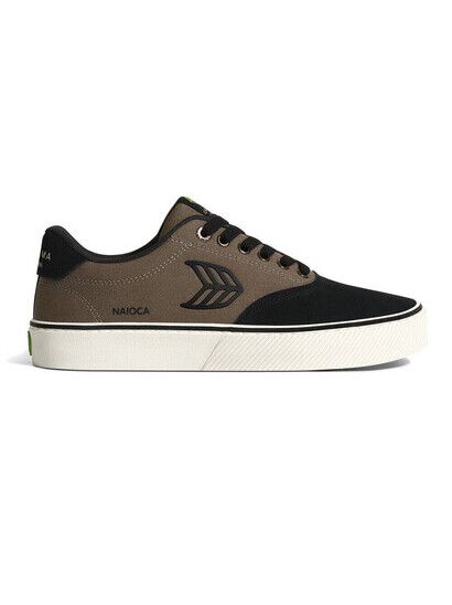 Cariuma Skateschuh Naioca Pro black suede dark khaki canvas