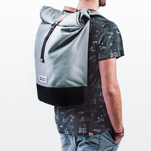 MeroMero Rucksack&#x20;Squamish&#x20;Roll-Top&#x20;V3&#x20;silver&#x20;pine&#x2F;cream