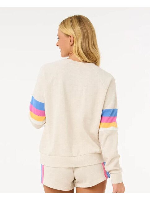 Rip Curl Sweater Las Dalias Raglan Crew oatmeal marle
