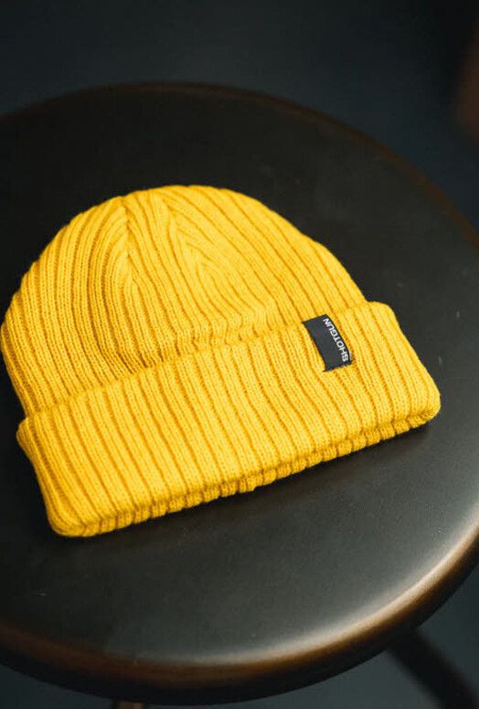 Shotgun M&#x00FC;tze&#x20;Beanie&#x20;Fisherman&#x20;Mini&#x20;Logo&#x20;mustard