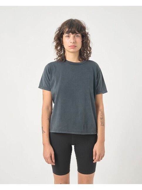 Cleptomanicx T-Shirt Ligull Washed Basic Tee blue graphite