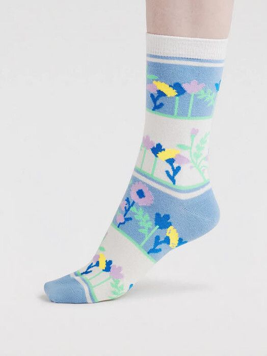 Thought Socken&#x20;Fraya&#x20;Floral&#x20;Garden&#x20;Socks&#x20;violet&#x20;blue