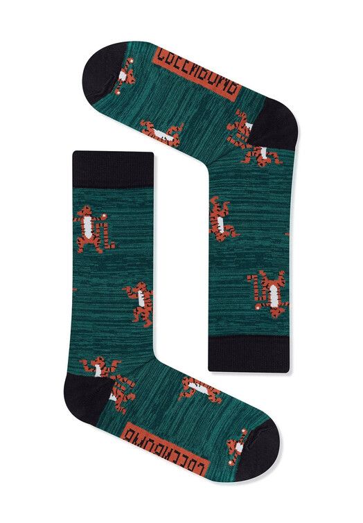 GreenBomb Socken&#x20;Animal&#x20;Dancing&#x20;Tiger&#x20;green